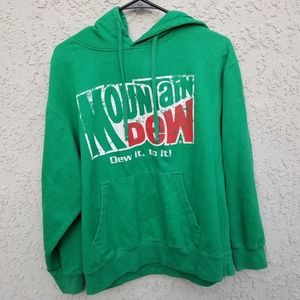 Mountain Dew Green Graphic Hoodie, Large